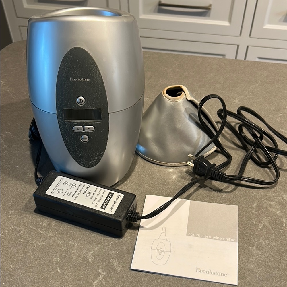 Brookstone Silver Wine Chiller